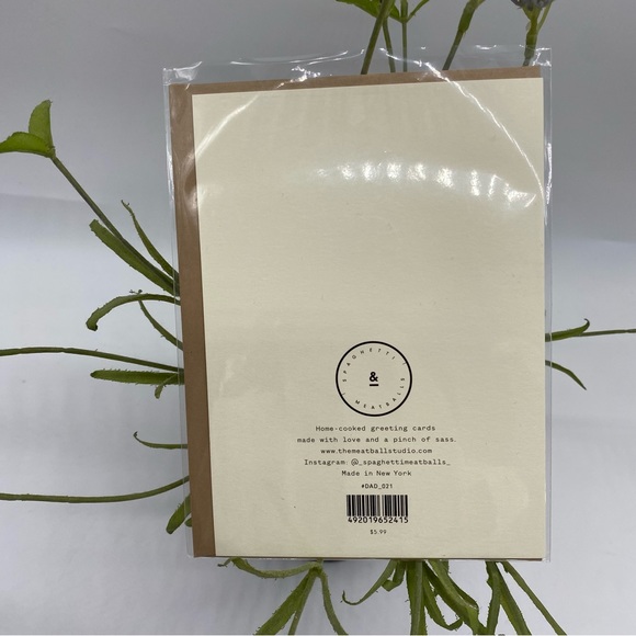 Dad-hattan home-cooked greeting card Father’s Day 4.5” by 6.25” blank inside - Picture 2 of 3